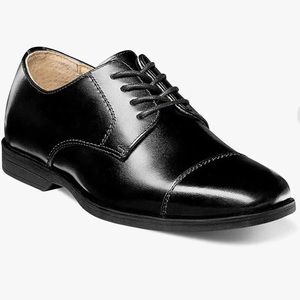 EUC Florsheim Boys Reveal Jr. Black Size 3Y Oxford Shoes